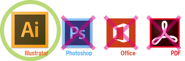 対応アプリケーションはAdobe illustratorです