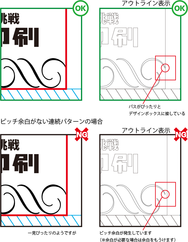 オリジナルテープ リボン印刷デザイン注意事項 ネット印刷なら激安の東京カラー印刷通販